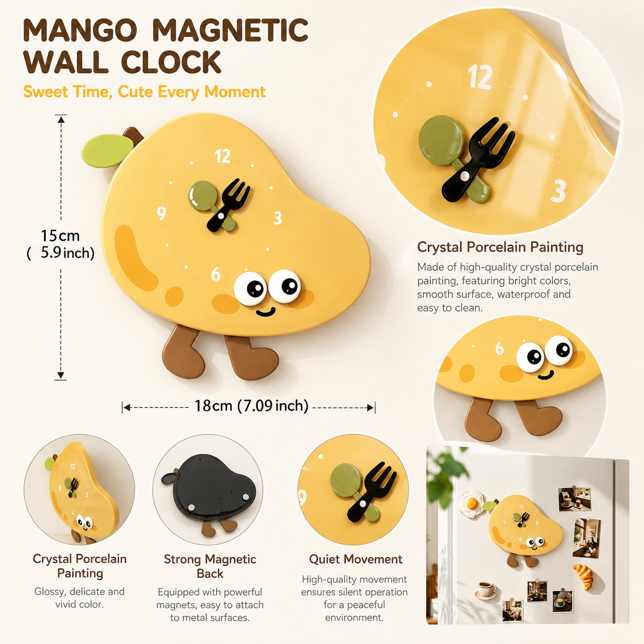 Orologio da parete Frutto mango