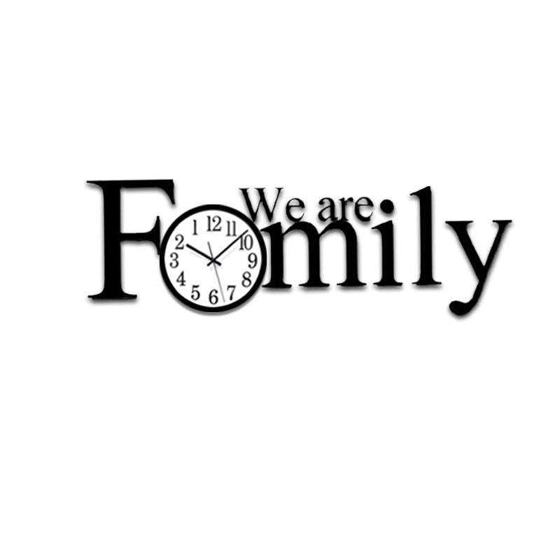 Orologio da parete adesivo con scritta Family