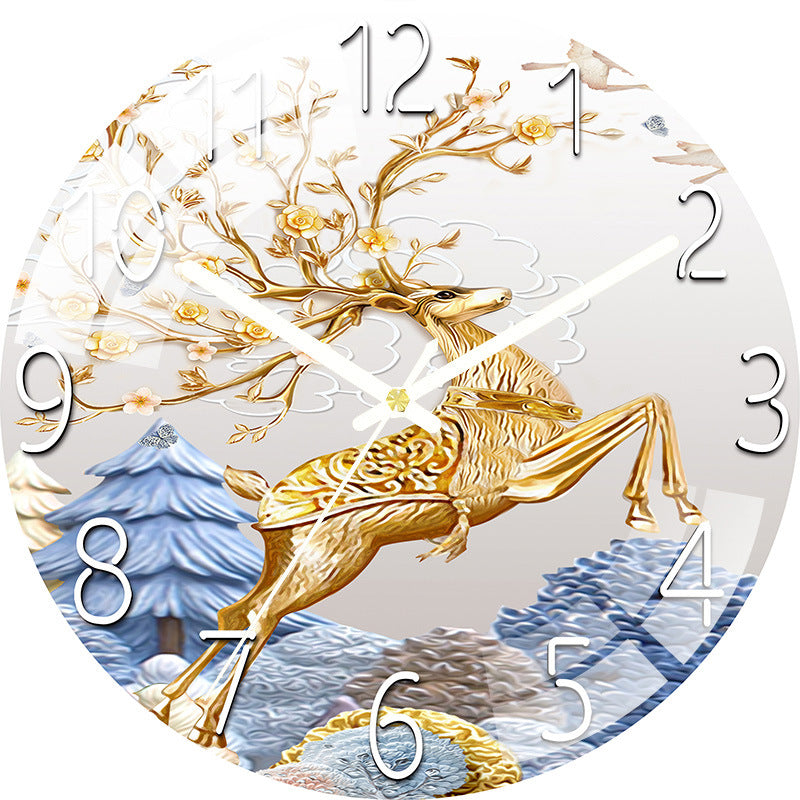 Orologio da parete Cervo albero floreale