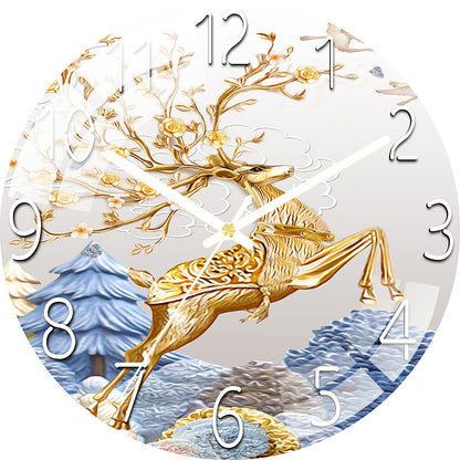 Orologio da parete Cervo albero floreale