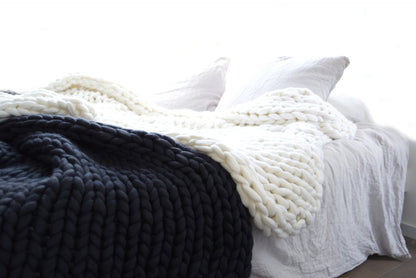 Coperta lana tessuta a mano