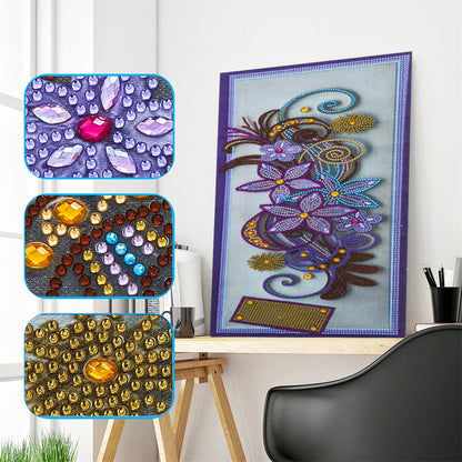 Quadro diamanti floreale