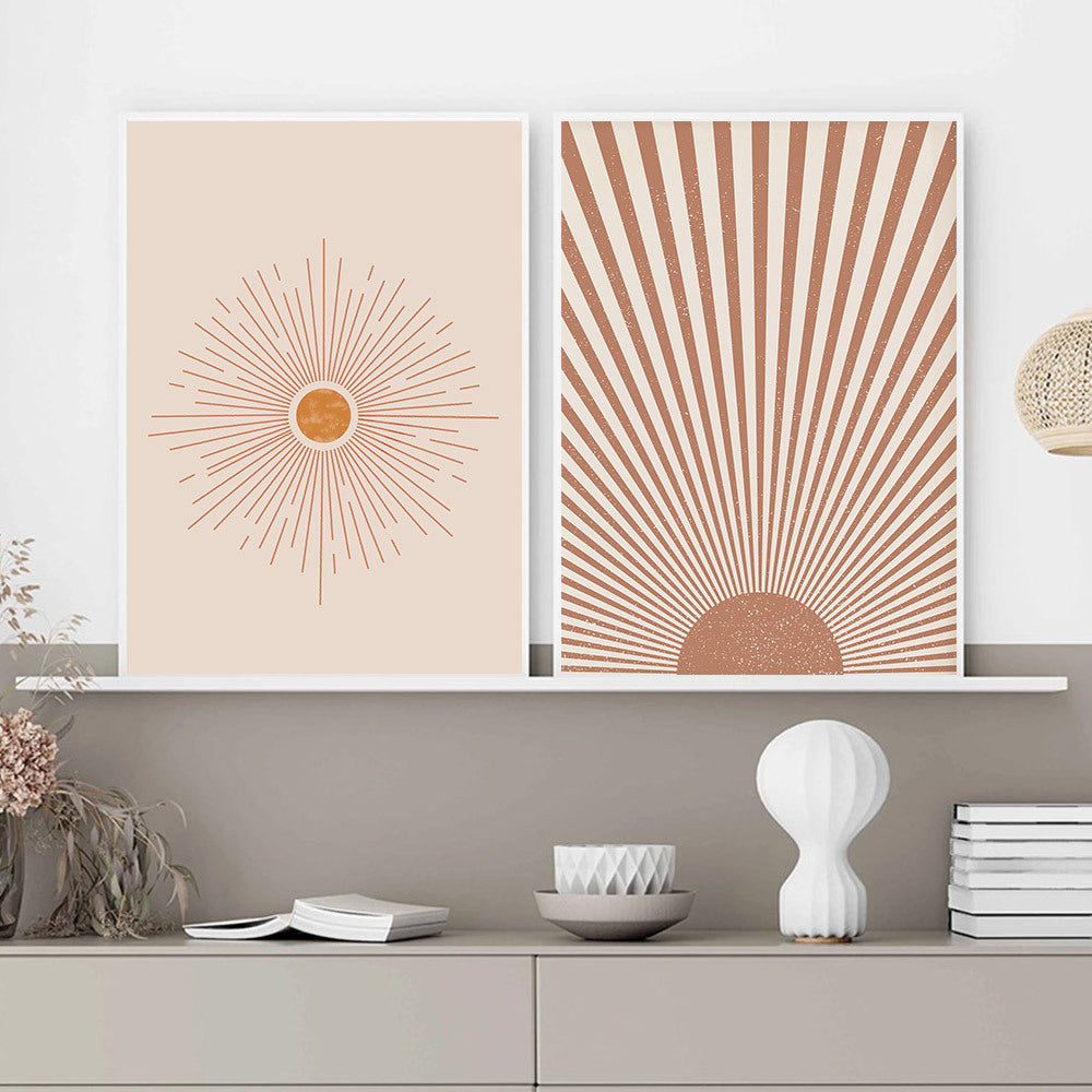 Quadro sole geometrico