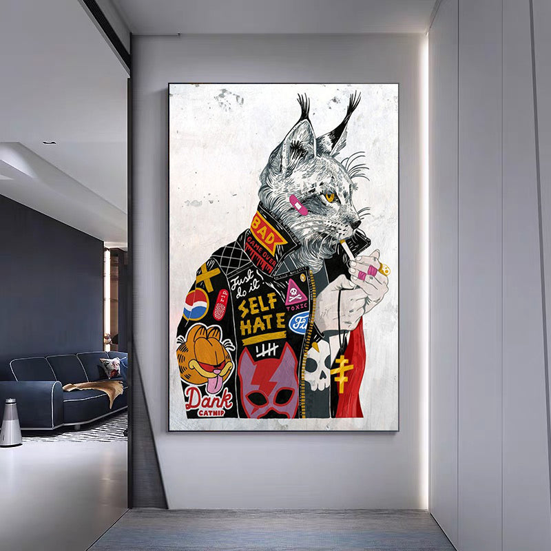 Quadro gatto graffiti