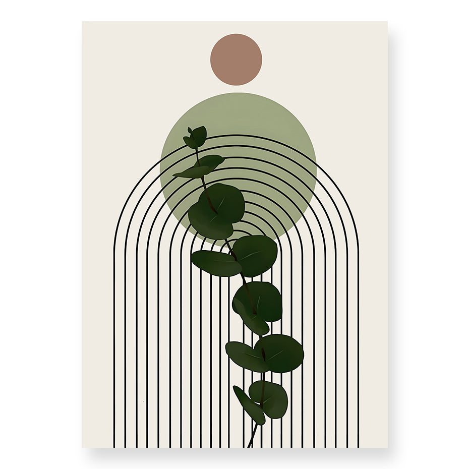 Quadro su tela Forme curve e cerchi minimalisti