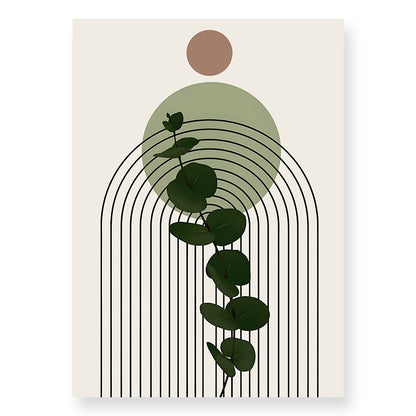 Quadro su tela Forme curve e cerchi minimalisti