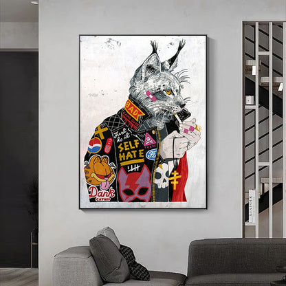 Quadro gatto graffiti
