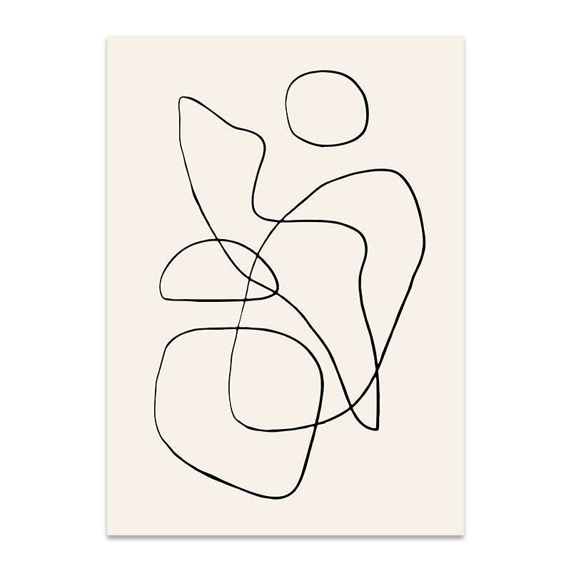 Quadro su tela Forme curve e cerchi minimalisti