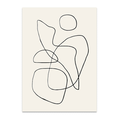 Quadro su tela Forme curve e cerchi minimalisti