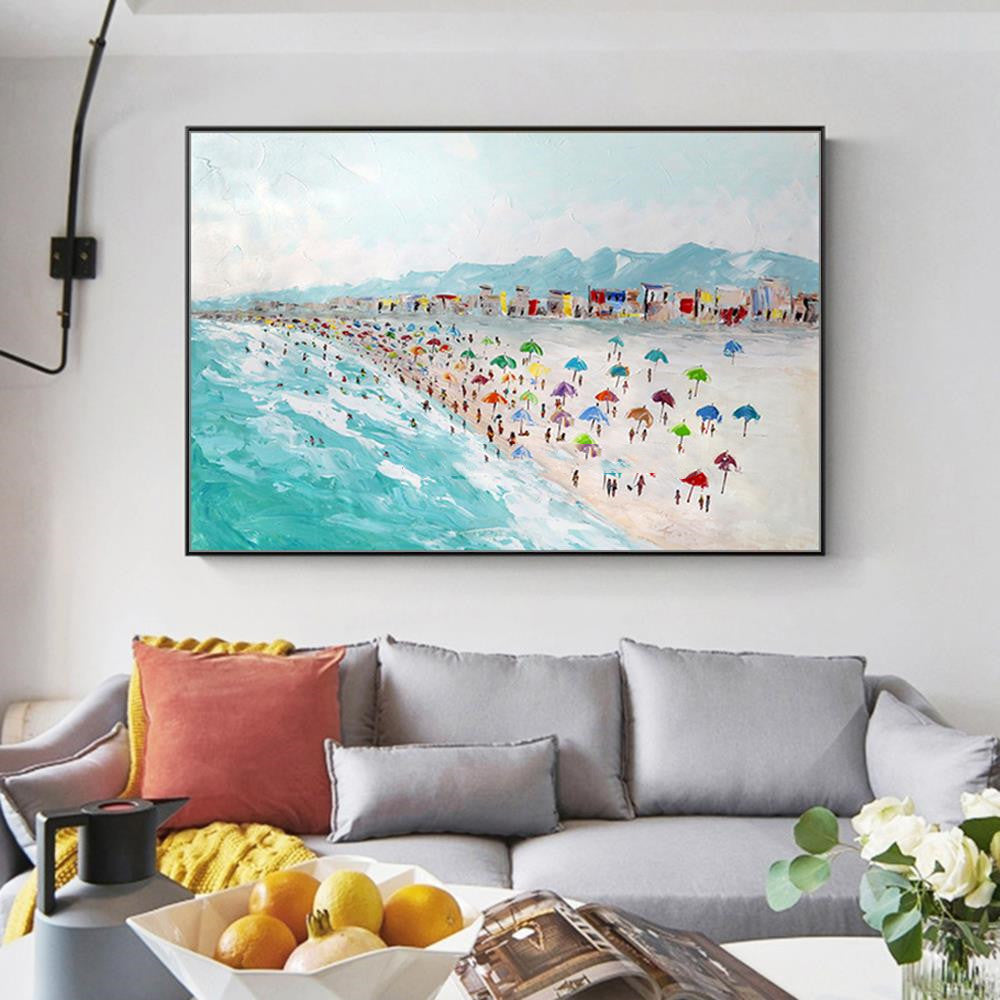 Dipinto olio spiaggia