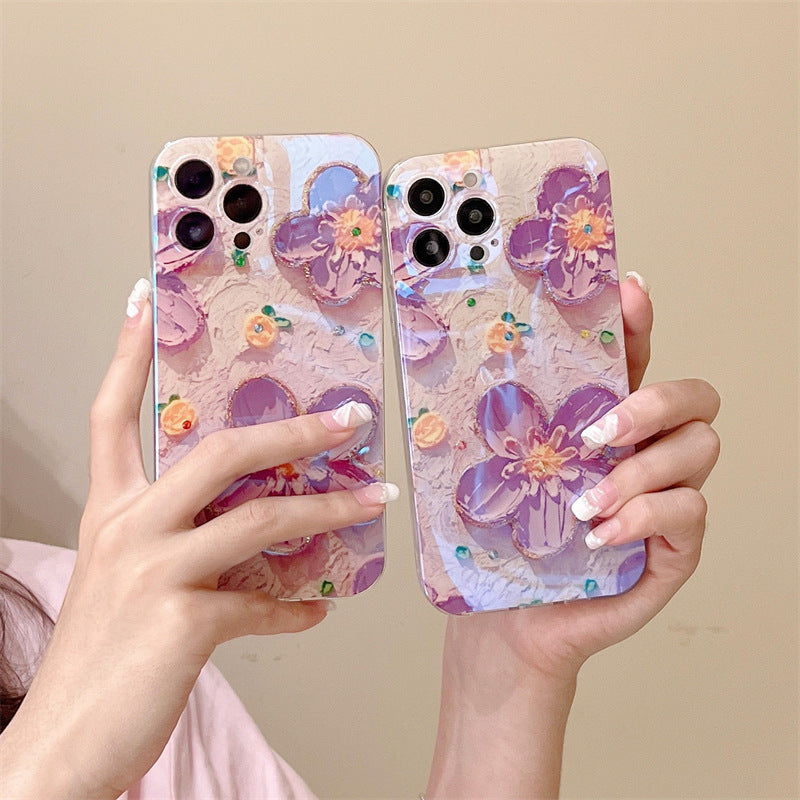 Custodia Telefono Fiori Dipinti