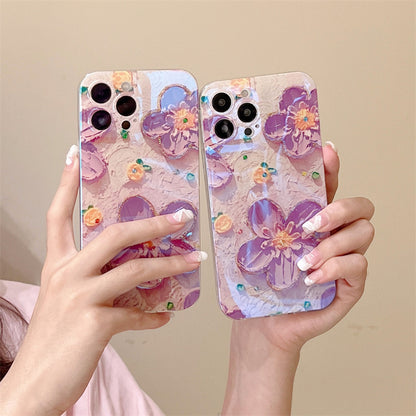 Custodia Telefono Fiori Dipinti