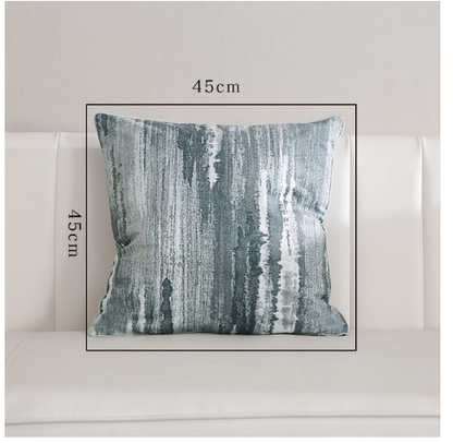 Cuscino rettangolare blu tessuto striato