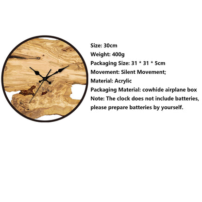 Orologio da parete Texture legno naturale
