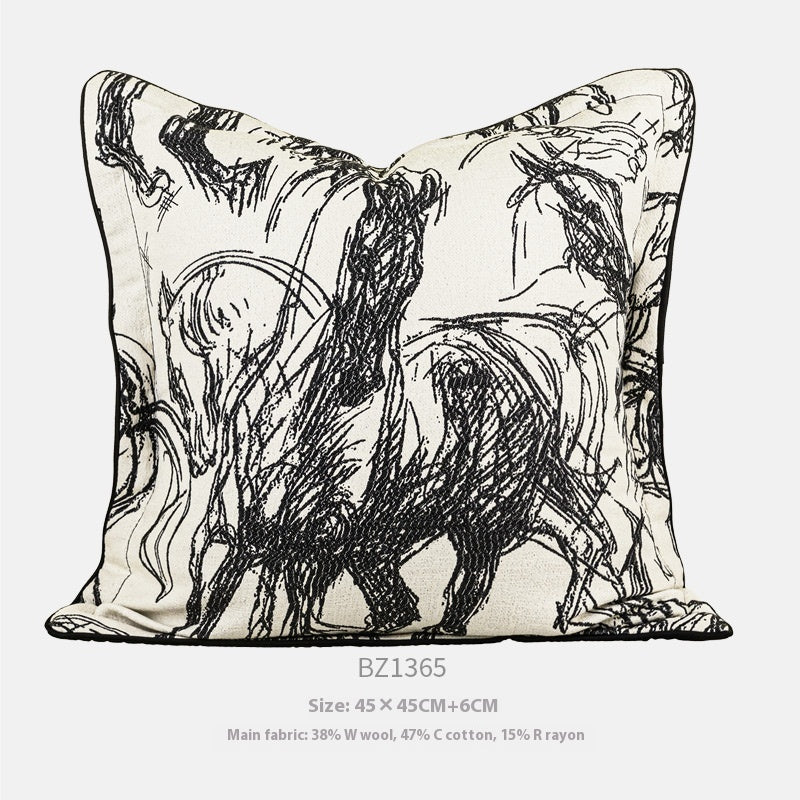 Cuscino jacquard cavallo