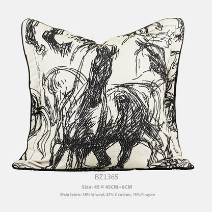 Cuscino jacquard cavallo