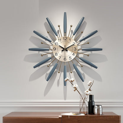 Orologio da parete Foglie blu contemporaneo