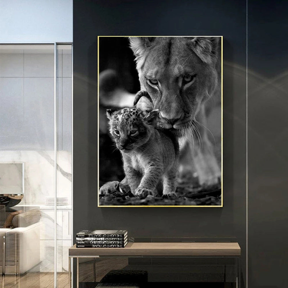 Quadro Leonessa Bianco e Nero