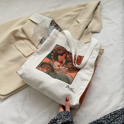 Borsa fiori dipinti