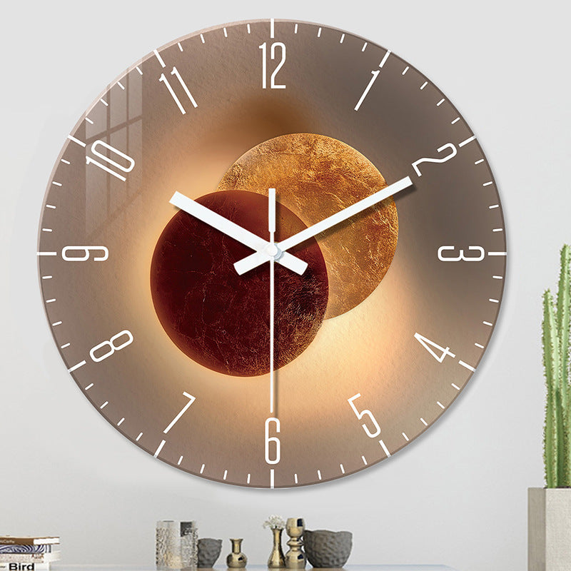 Orologio da parete Luna sole dorato
