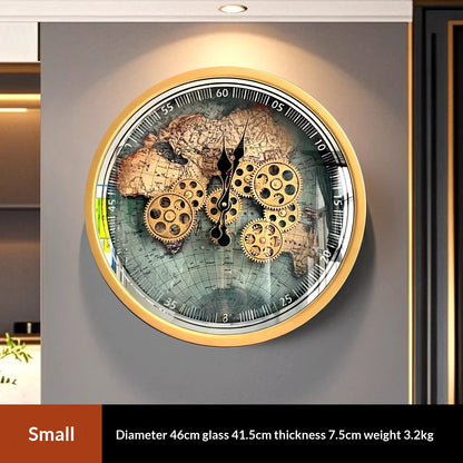Orologio da parete Steampunk mappa
