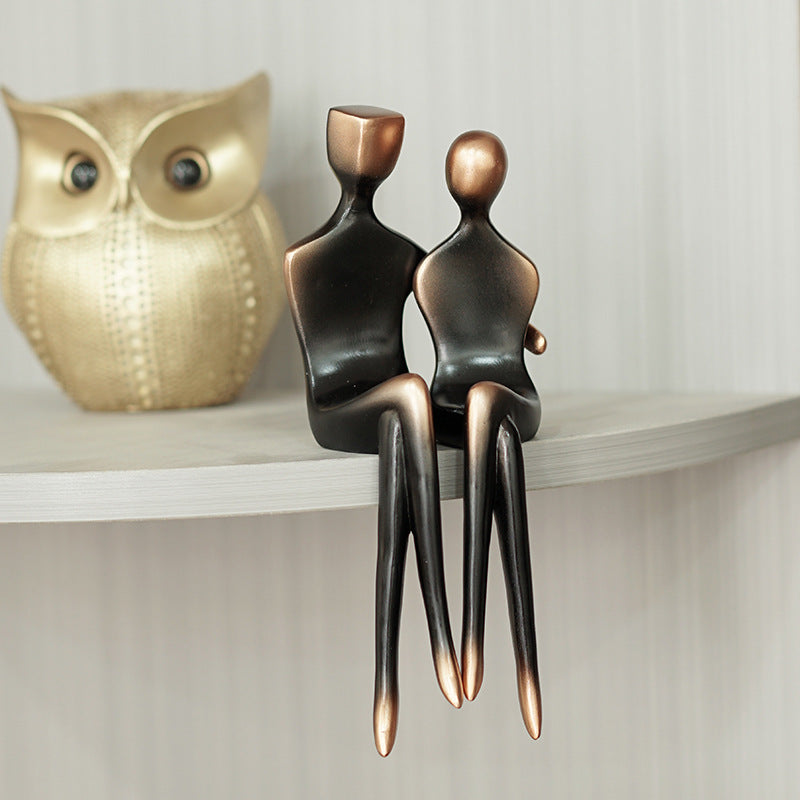 Scultura coppia astratta