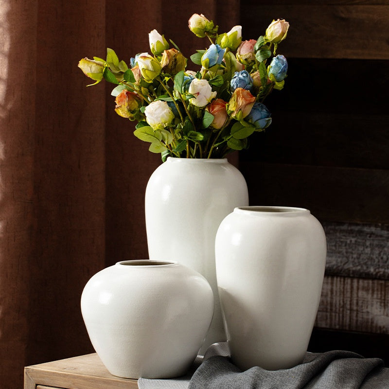 Vaso ceramica bianca stile nordico