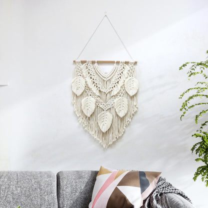 Arazzo nordico a mano con nappe