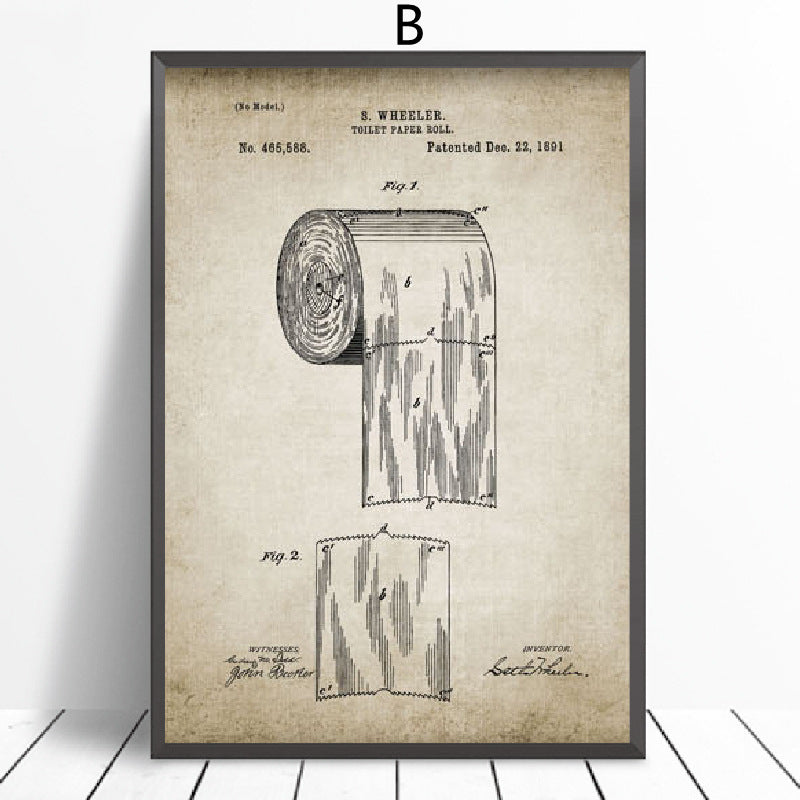 Quadro vintage bagno