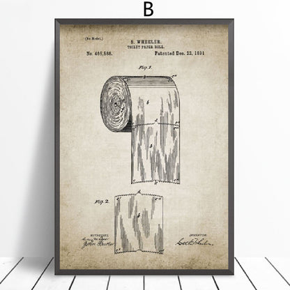 Quadro vintage bagno