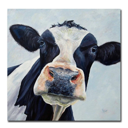 Quadro mucca acquerello