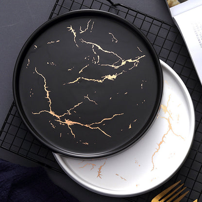Piatto ceramica marmo