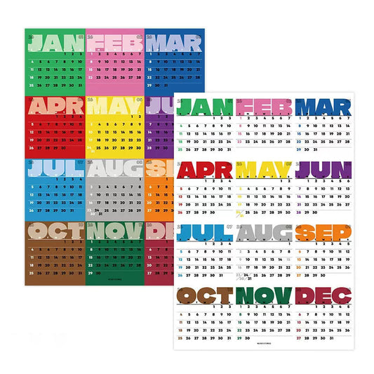 Poster Calendari colorati mesi