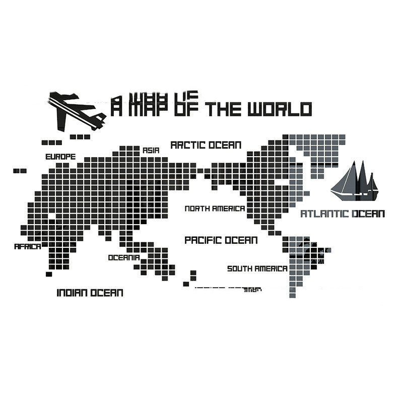 Adesivo murale mosaico mappa 3D
