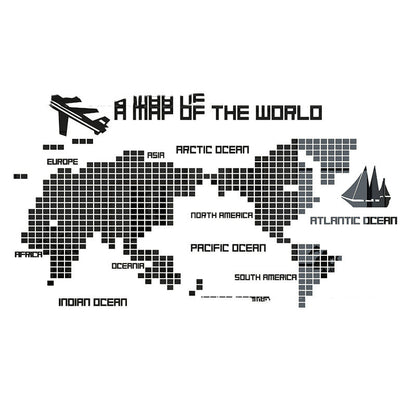 Adesivo murale mosaico mappa 3D