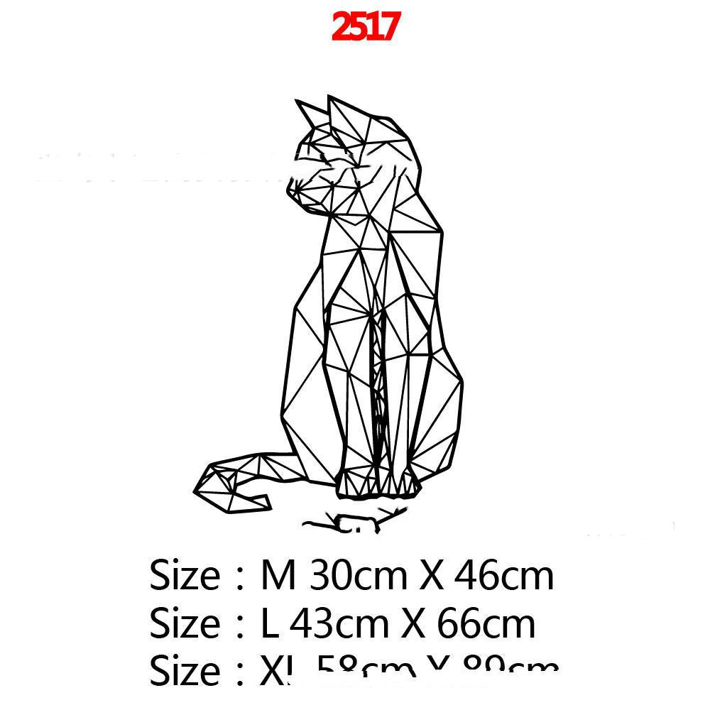 Adesivo Gatto Geometrico