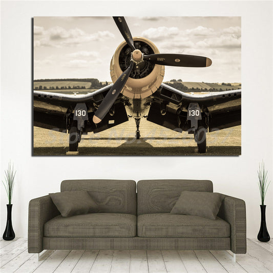 Quadro su tela Aereo con elica
