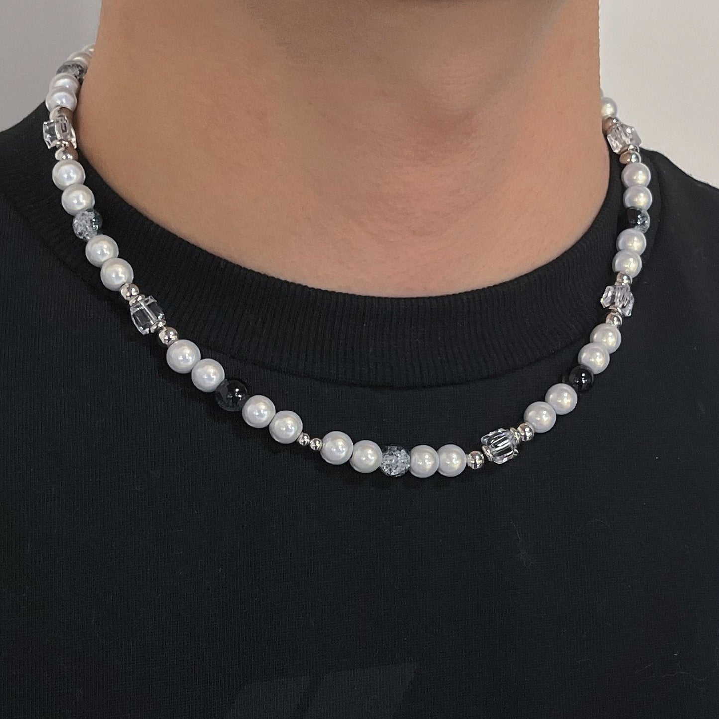 Collana perla uomo