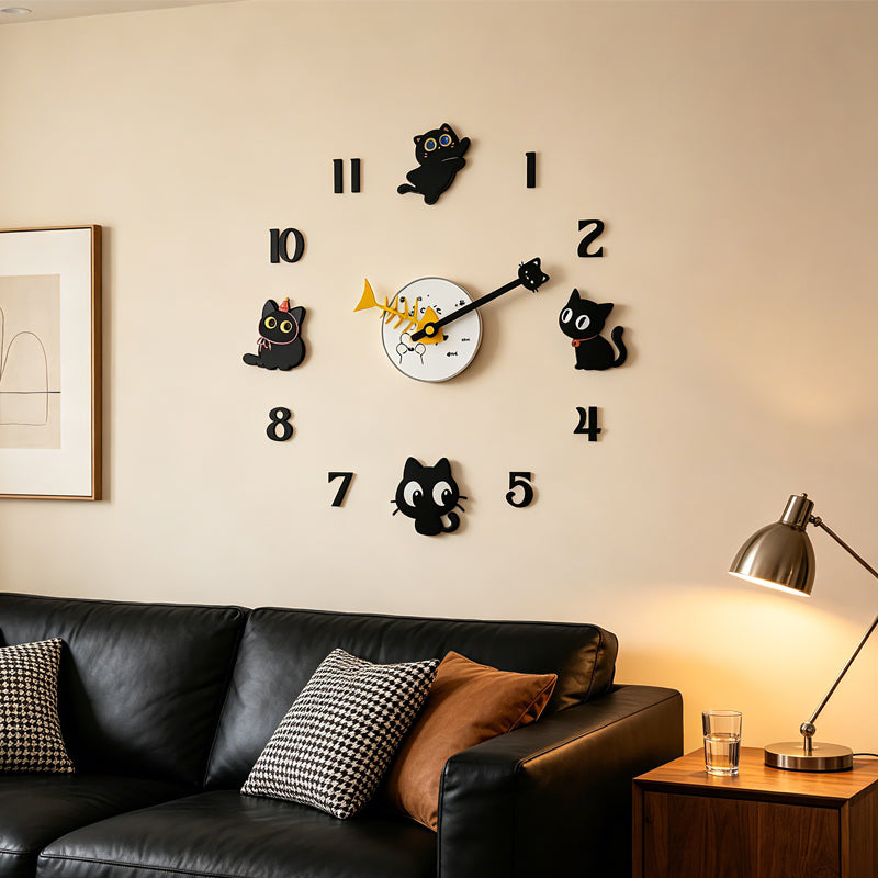 Orologio da parete Gatti silhouette