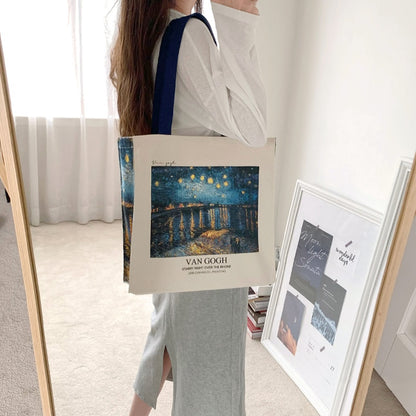 Borsa Tela Notte Stellata