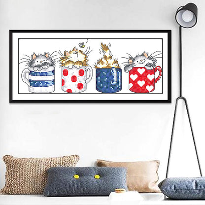 Punto croce gattino in tazza