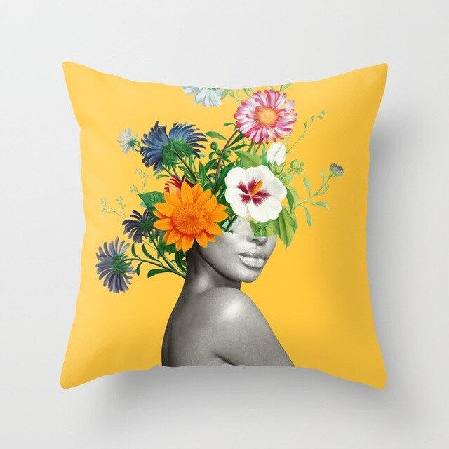 Federa cuscino fiori astratti