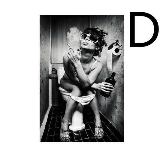 Quadro su tela Donna in bagno