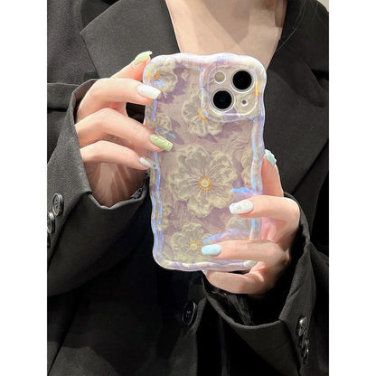 Custodia Telefono Fiori Blu