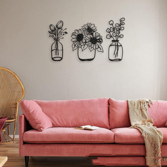 Quadro in MDF Silhouette di vasi
