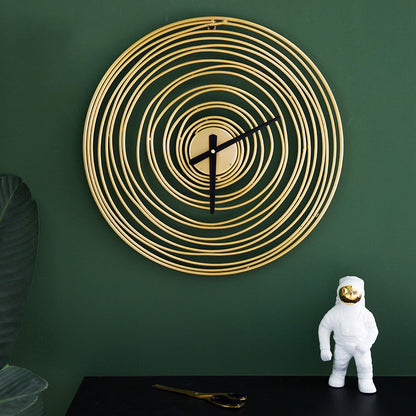 Orologio da parete Cerchi neon dorati
