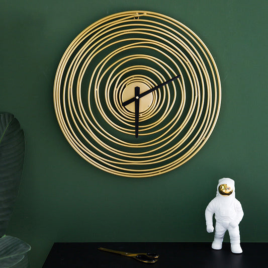 Orologio da parete Cerchi neon dorati