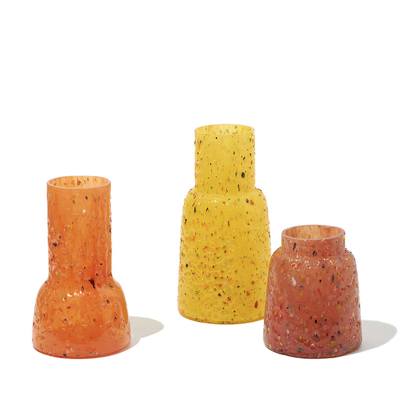 Vaso in vetro colorato design nordico