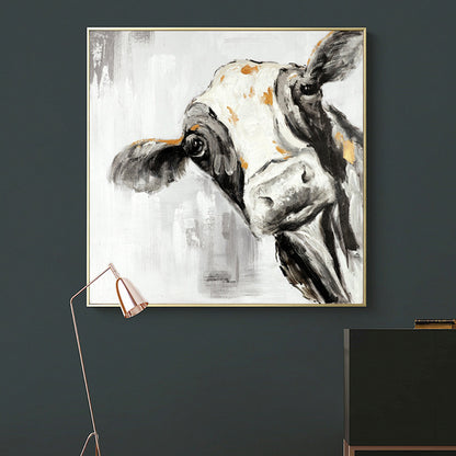 Quadro mucca acquerello