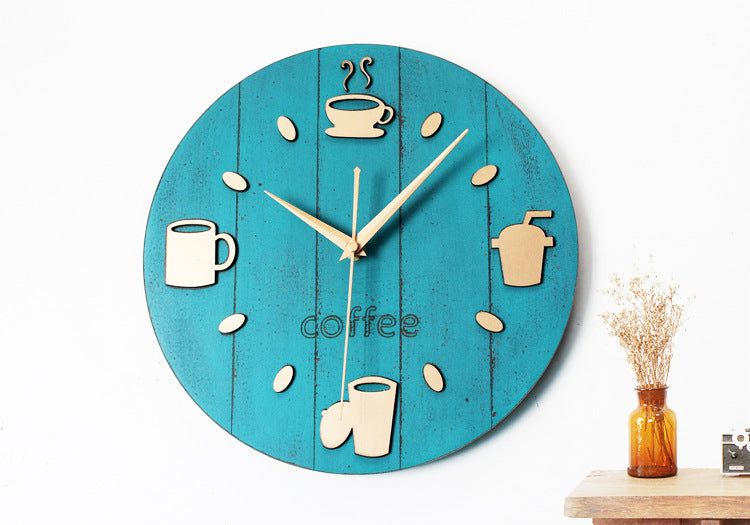 Orologio da parete Tazze caffè turchese